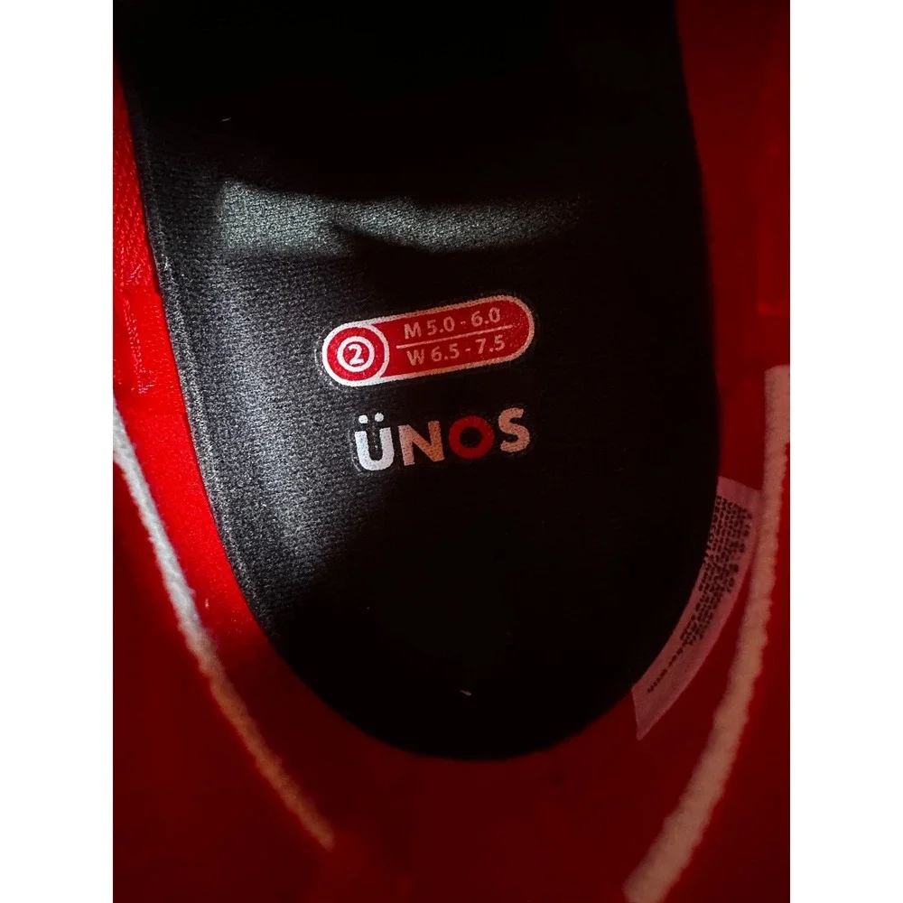 Unos Neillium Red Sneakers Men 5-6 Women 6.5-7.5 Athletic Running‎ Shoes Lace Up